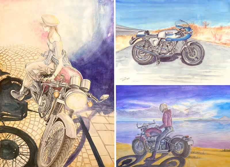 ZONN氏によるイラスト展「ZONN’s Motorcycle Journey vol.4展」がユナイテッドカフェ宮ヶ瀬で4/29より開催 記事2