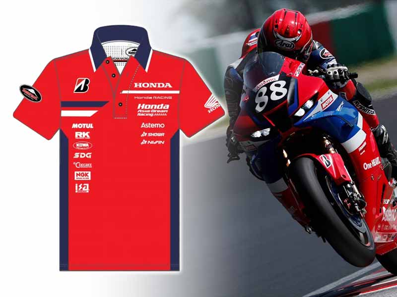 クシタニが「Honda Asia-Dream Racing」鈴鹿8耐応援ポロシャツを発売! メイン