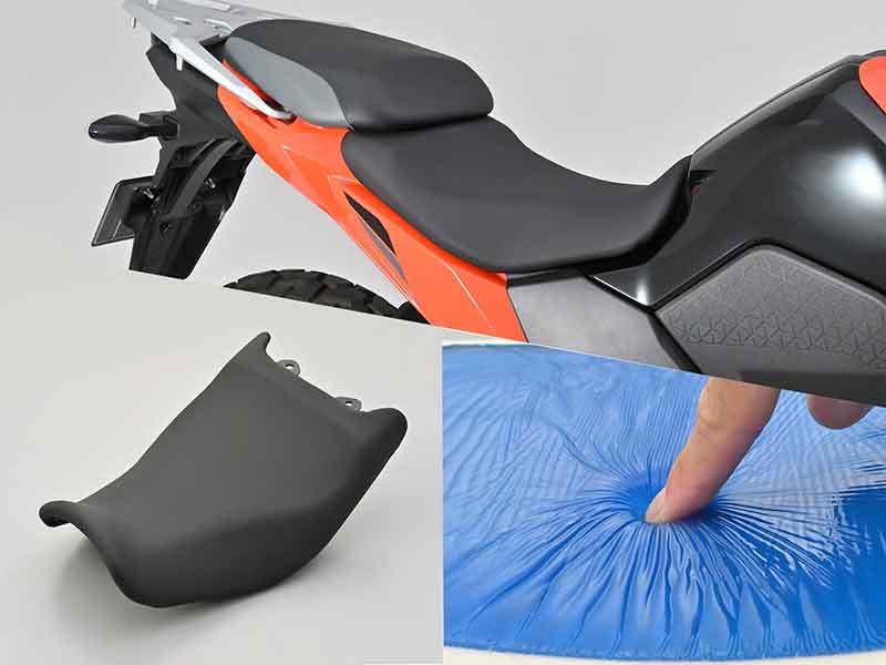 ゲル素材入りで快適&足つき向上! デイトナから Vストローム250SX用「快適ローダウンシート」が発売 メイン