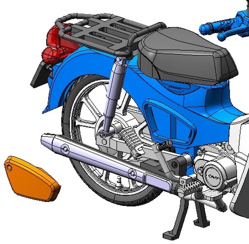 カブ主様必見!Honda「スーパーカブ110」が解体組み立てパズルになった!1/12スケールで精密再現!