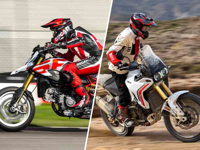 新型Hypermotard V2 SP、新型DesertX メイン