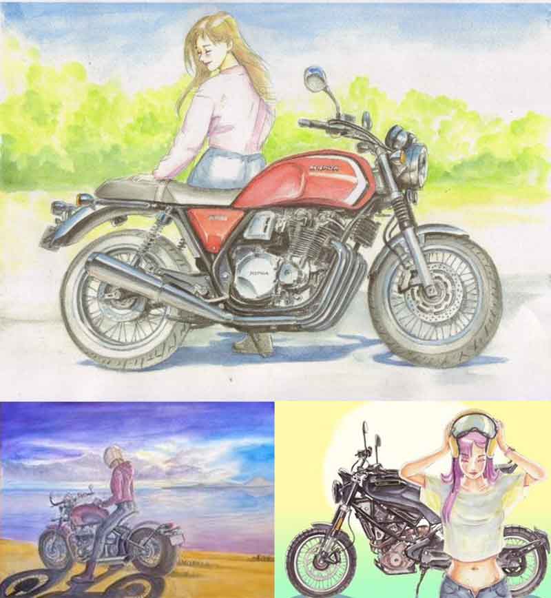 ZONN(ゾン)氏のイラスト展「ZONN's Mortorcycle Journey vol.5」がユナイテッドカフェ世田谷で10/14より開催 記事2